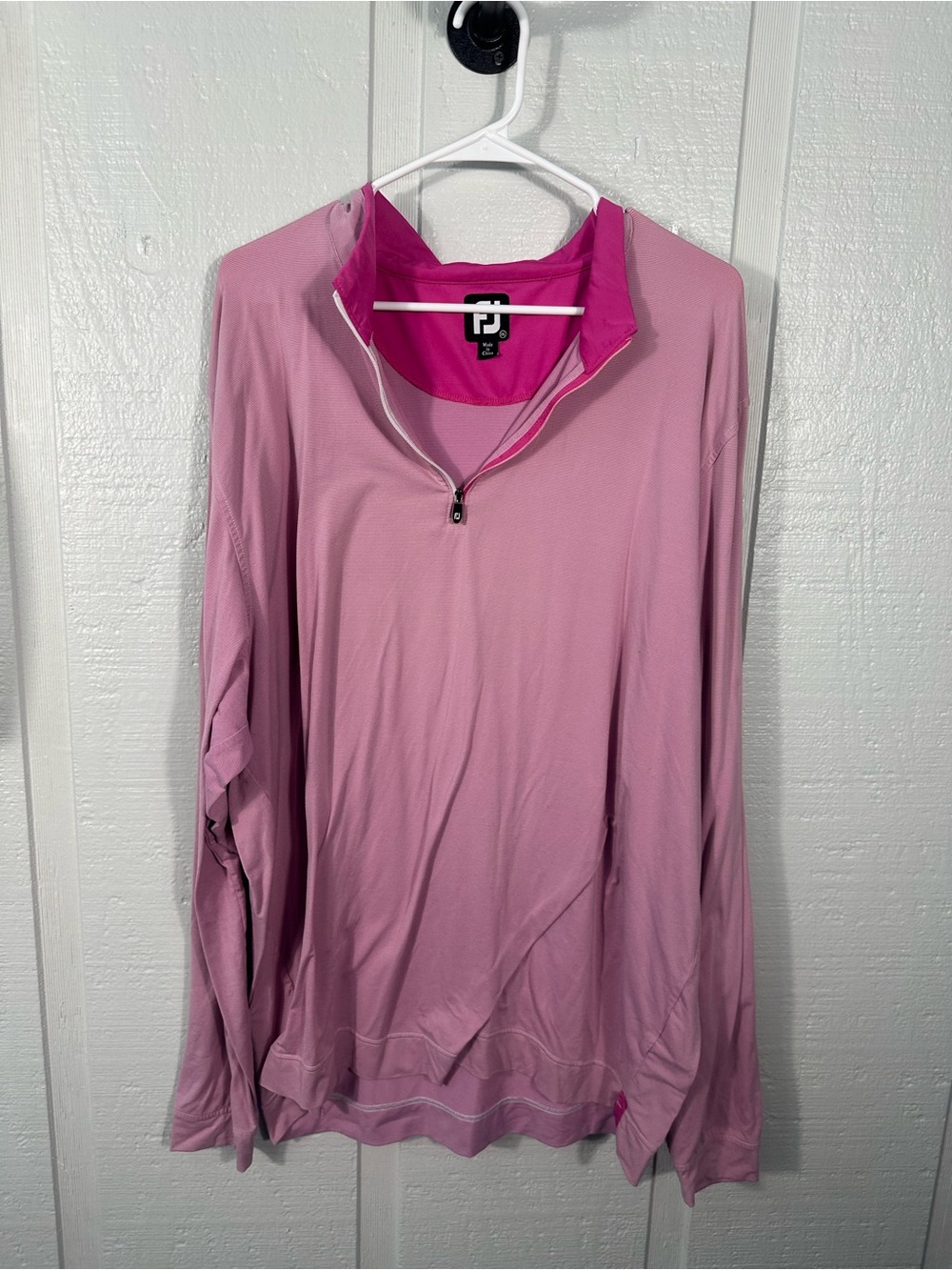 FJ Pink Long Sleeve 1/4 Zip Pullover Size 2XL EUC